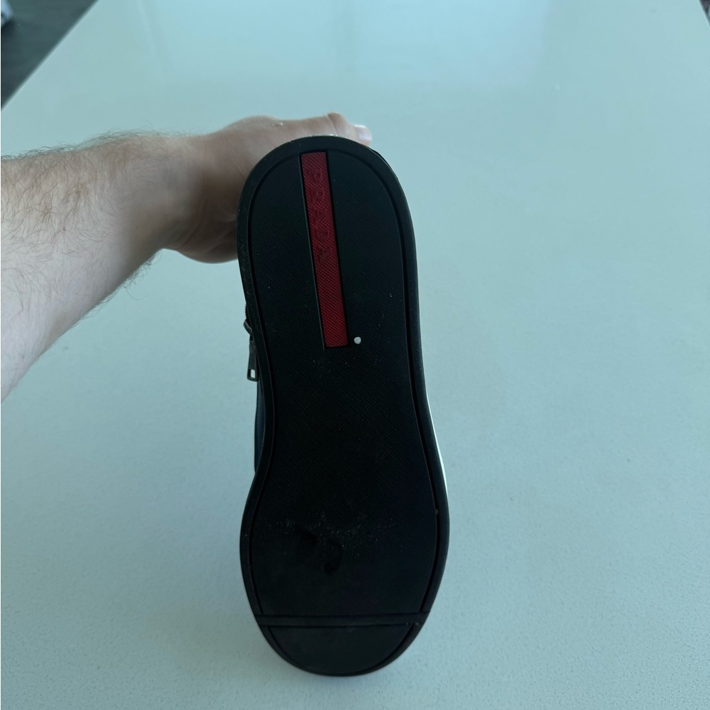 Prada Black and Red Sneakers with Classic Silhouette - Picture 7 of 10